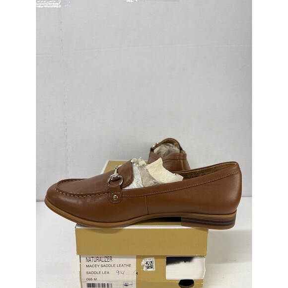Naturalizer Women's Macey Slip-On Brown Loafers/Flats In Saddle Leather Sz 9.5M - Picture 2 of 8